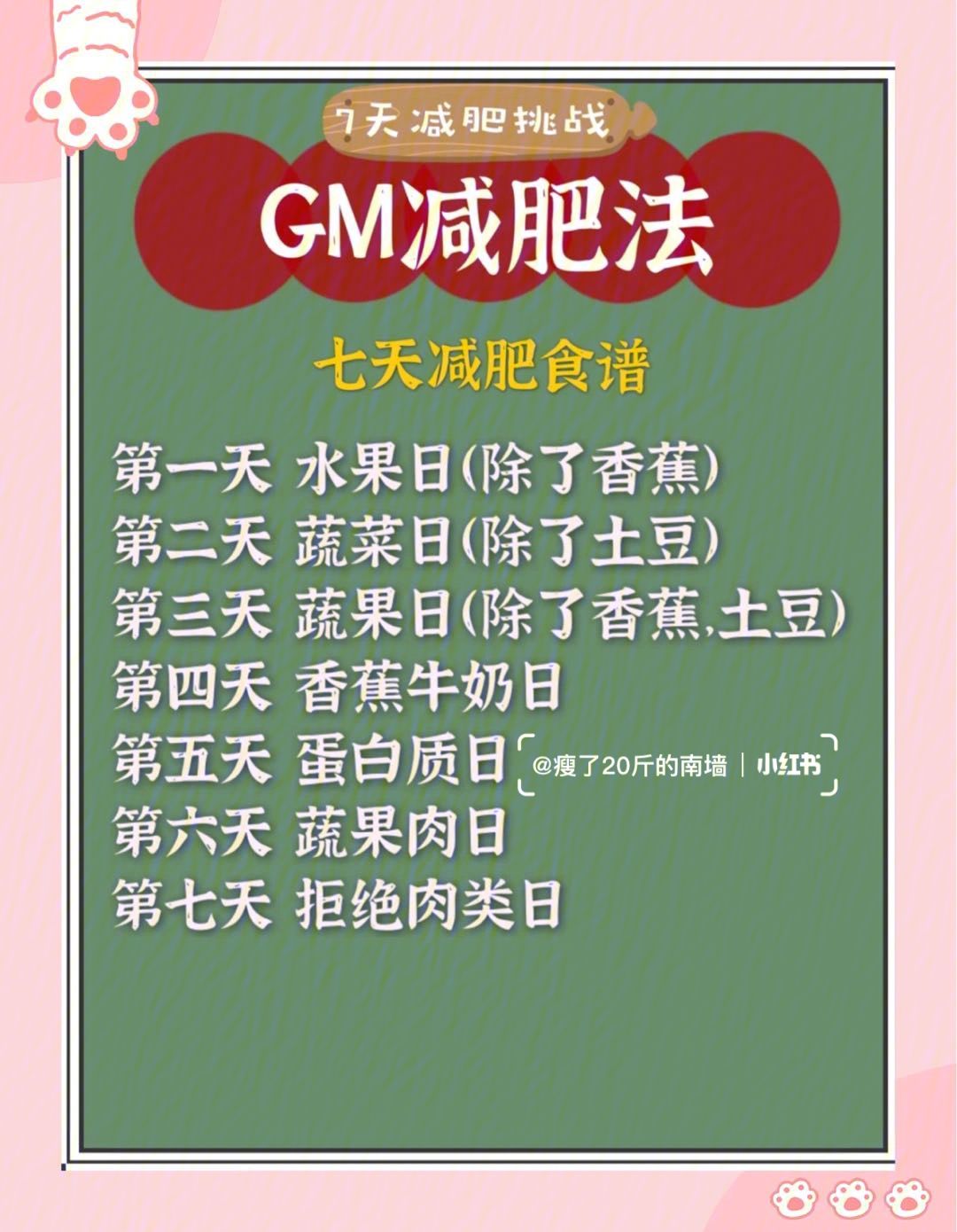 一周快速减肥法7天瘦10斤的简单介绍